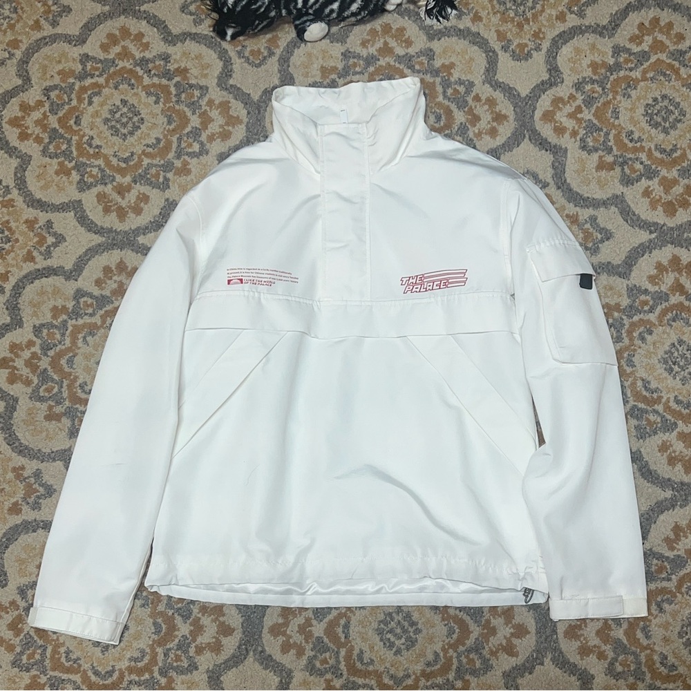 Cabbeen white half zip jacket